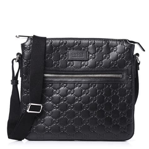 gucci guccissima medium messenger bag black|guccissima small Messenger bag new.